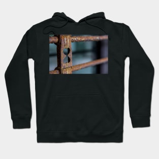 Unique street photography of Rusted love shutter gate Hoodie